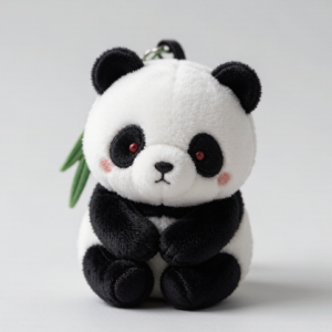 Knee-Hugging Baby Panda Keychain Plush