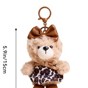 Cute Honey Bear Charms Keychain ,Purse Backpack Charms Accessories Key Chain for Women or Girls Bags