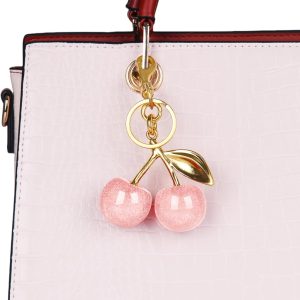 Cherry Bag Charm Cute Cherry Accessories Sparkling Purse Charms for Women