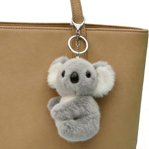 Plush Koala Keychain Cute Animals Bag Charms Soft Koala Stuffed Fluffy Handbag Purse Charm Accessories for Women