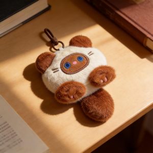 Cute Bear Plush Keychain, Fluffy Bag Charm for Backpack Handbag Purse,  Bag Pendant Decor for Women Girls